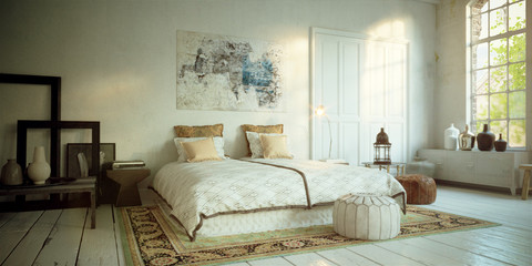romantisches Schlafzimmer in altem Loft - romantic bedroom in old loft apartment downtown