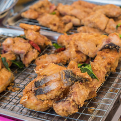 Fried fish with herb