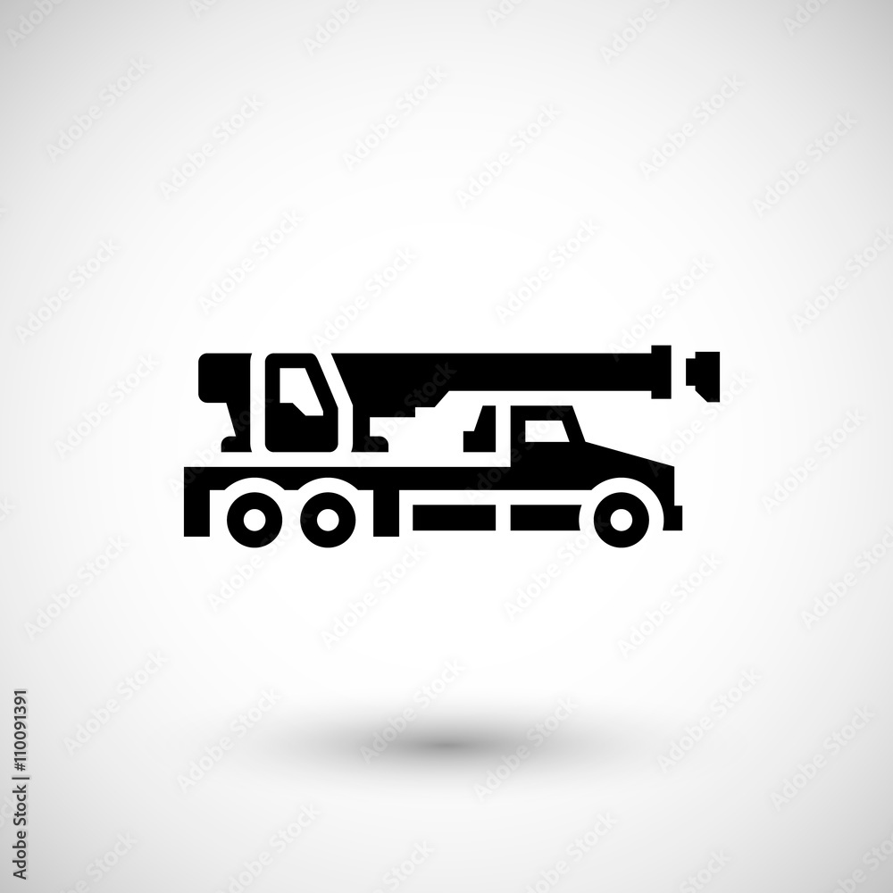 Wall mural crane truck icon