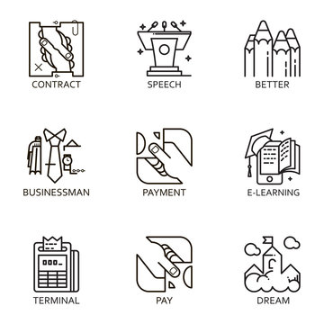  Vector Set Icon Business