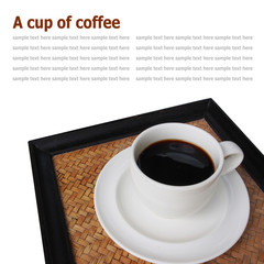 A cup of coffee isolated on white background