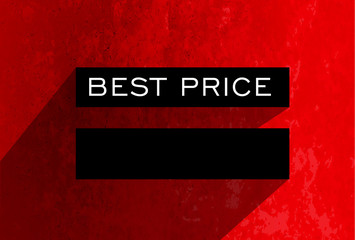 Best price banner. Best offer. Red with a black banner. Vector illustration. Abstract banner.