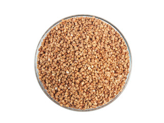 Buckwheat raw seeds in a bowl