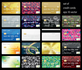 Set of Credit cards