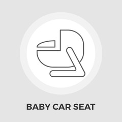 Child Car Seat Flat Icon