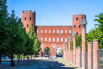 The Palatine Gate in Turin, Italy
