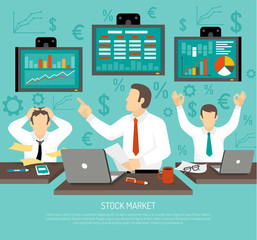 Stock Market Trader Illustration 