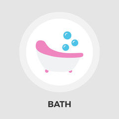 Naklejka premium Bath Vector Flat Icon