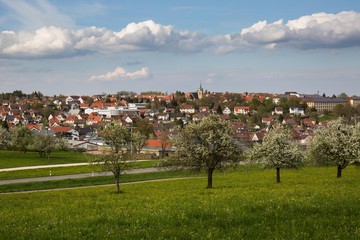 Aussicht auf die Gemeinde Bitz auf der Schwäbischen Alb