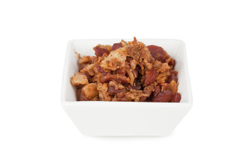bowl of bacon bits