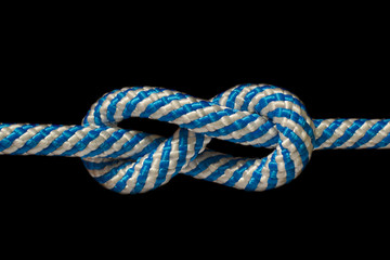 rope knot on a black background