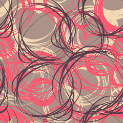 Seamless pattern with doodle hand drawn texture