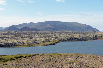Fototapeta premium See bei Vatnaleid, Island