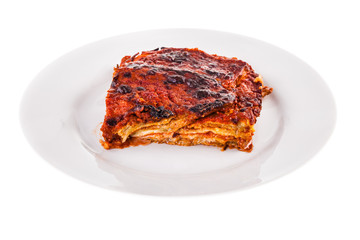 Parmigiana in a plate
