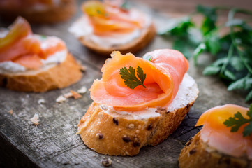 Salmon Bruschetta