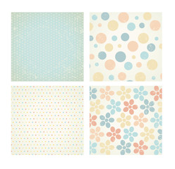 Collection of vector backgrounds in retro style.