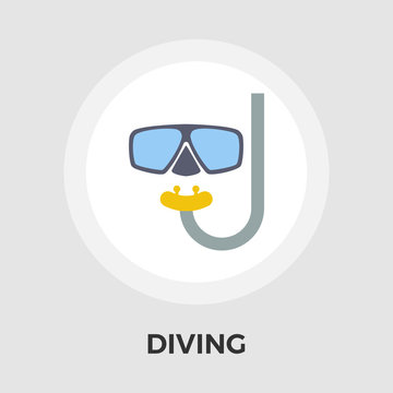 Diving Vector Flat Icon