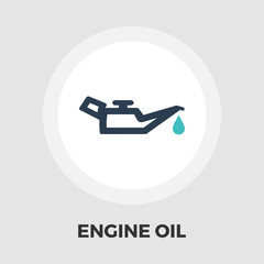 Engine oil flat icon