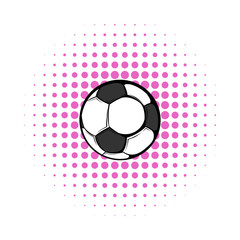 Soccer ball icon, comics style