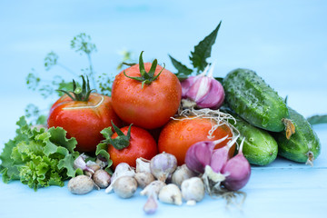 Fresh vegetables for Russian