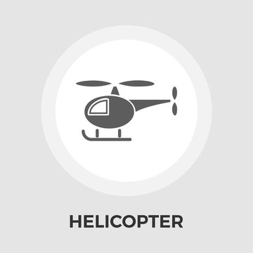 Helicopter vector flat icon