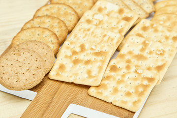 Assorted dry biscuit crackers