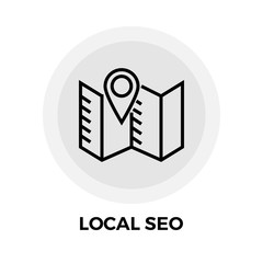 Local SEO Line Icon