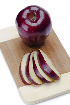Red Apple Being Cut