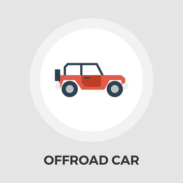 Offroad car vector flat icon