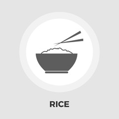 Rice icon flat