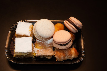 Still life with macaroon .