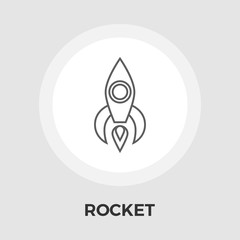 Rocket vector flat icon