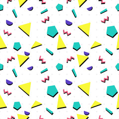 Geometric 80s fashion style seamless pattern