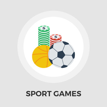 Sport games vector flat icon