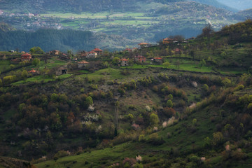 Fototapeta na wymiar Rhodope Mountains in the morning, Bulgaria