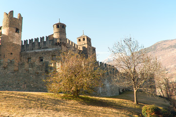 Fototapeta na wymiar The Fenis Castle ,Italy