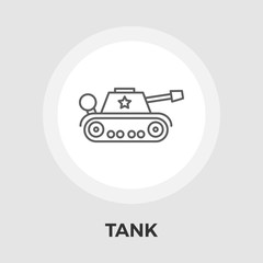 Tank toy vector flat icon