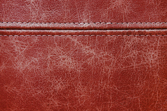 Texture red leather