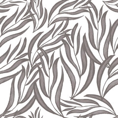 Seamless pattern with leaves