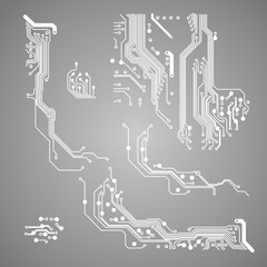 abstract vector background with high tech circuit board Vector Illustration