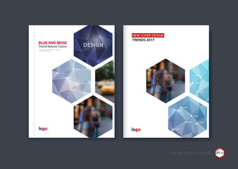 Abstract cover design, business brochure template layout, report