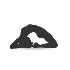 Yoga Positions. Silhouettes icon. Vector illustration