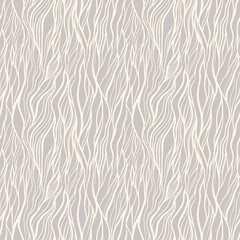 Seamless pattern with doodle waves ornament