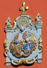 Allianzwappen der Rassler am Hofkanzlerhaus, Meersburg 
