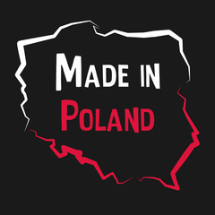 Made in Poland - logo - obrazy, fototapety, plakaty