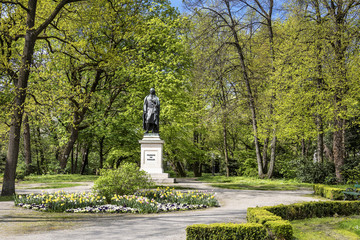 Maximilianplatz, Munich, Germany: Friedrich von Schiller memorial in the center of the capital of...