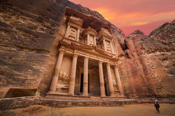 Ancient temple in Petra, Jordan - 110113992
