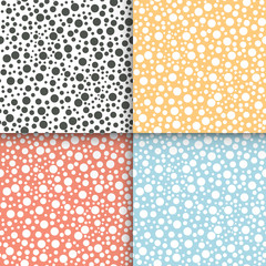 Polka dot seamless patterns set