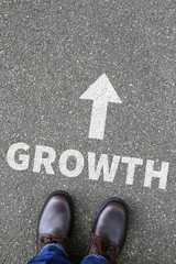 Fototapeta premium Business concept with growth growing success successful