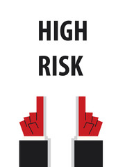 HIGH RISK typography vector illustration
